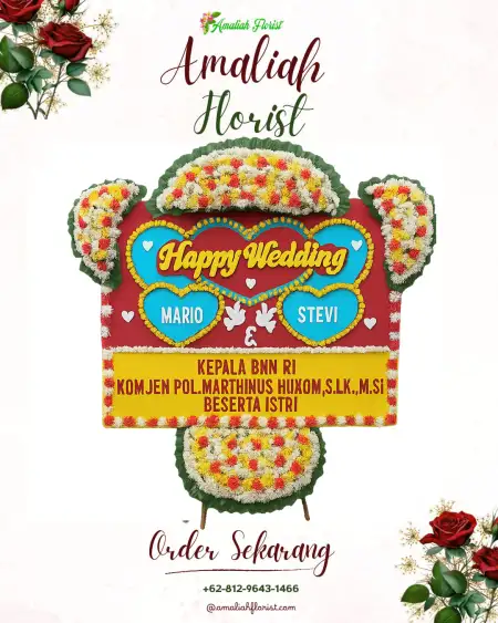 Papan Bunga Pernikahan Candiroto